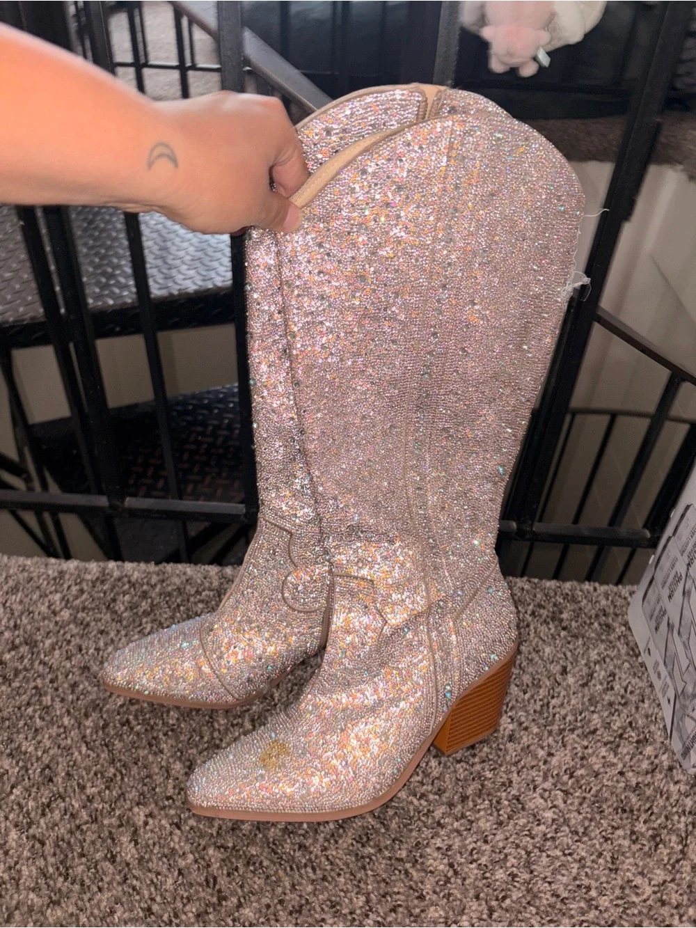 Rhinestone cowboy boots